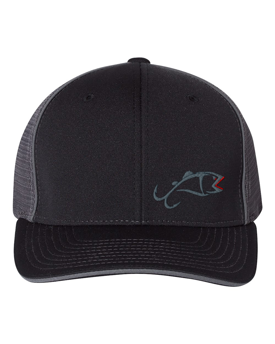 Trucker Hat Black/Black-GRAY SIDE LOGO- Item #43195 – Mouth Hug