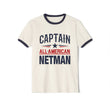 Load image into Gallery viewer, CAPTAIN ALL-AMERICAN NETMAN Ringer T-Shirt
