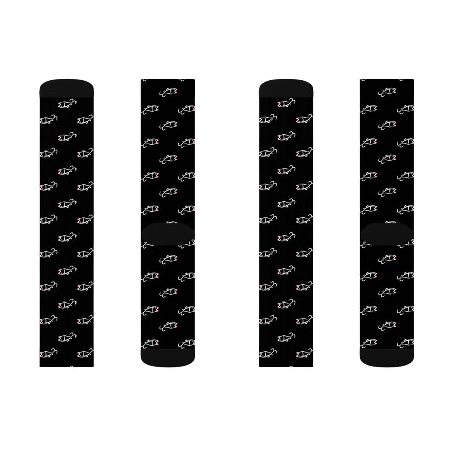 Mouth Hug Fishing Logo Socks