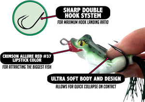 Ol' Slumpy™ Topwater Frog (2-Pack) - | Mouth Hug Fishing Company