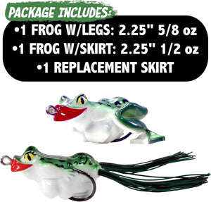 Ol' Slumpy™ Topwater Frog (2-Pack) - | Mouth Hug Fishing Company