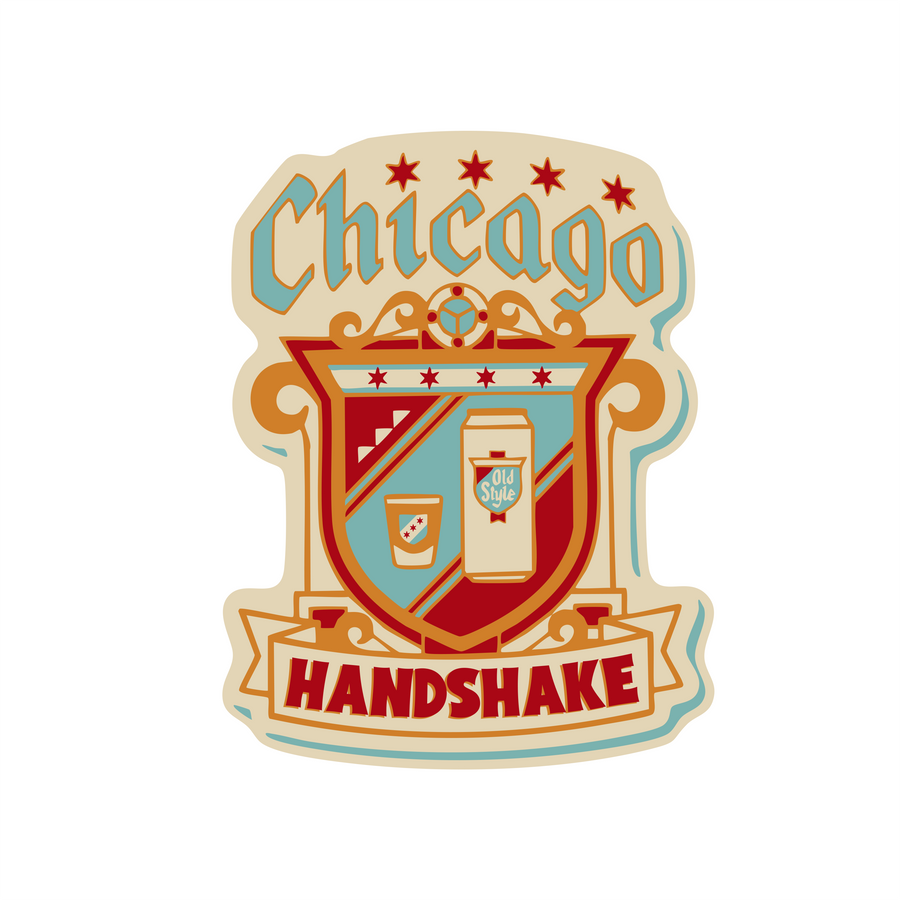 CHICAGO HANDSHAKE Shot Glass, 1.5oz