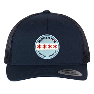 Trucker Hat Navy- CHICAGO FLAG- Item #43195