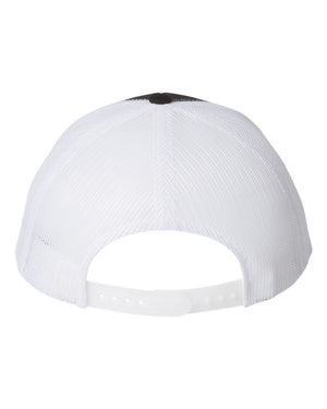 Trucker Hat Black/White-WHITE SIDE LOGO- Item #43195
