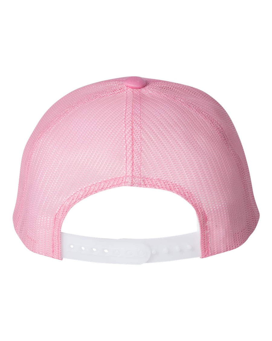 Trucker Hat Pink- WHITE SIDE LOGO- Item #43195