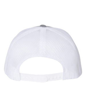 Trucker Hat Heather Grey/White-WHITE SIDE LOGO- Item #43195