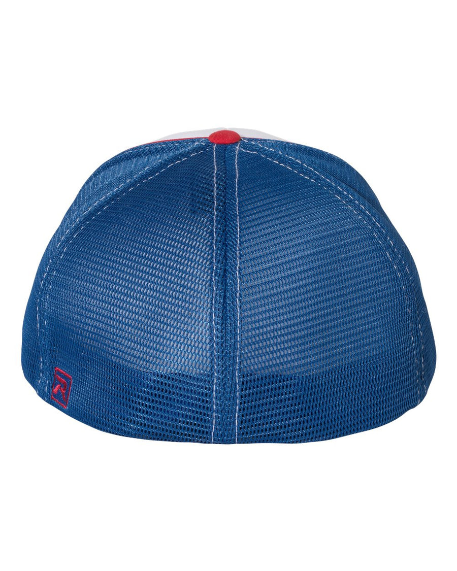 Fitted Sportmesh Red/White/Blue- WHITE SIDE LOGO- Item #90395