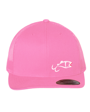 Trucker Hat Pink- WHITE SIDE LOGO- Item #43195